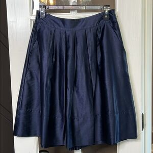 TOMMY HILFIGER Navy Silk Taffeta Skater Skirt Size 0